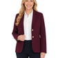 Women's 6-Pocket Single-Breasted Blazer - 2000C - Burgundy
