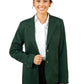 Women's 6-Pocket Single-Breasted Blazer - 2000C - Hunter Green