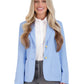 Women's 6-Pocket Single-Breasted Blazer - 2000C - Light Blue
