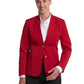Women's 6-Pocket Single-Breasted Blazer - 2000C - Red