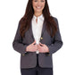 Women's 6-Pocket Single-Breasted Heather Blazer - 2000HEA - Charcoal Heather