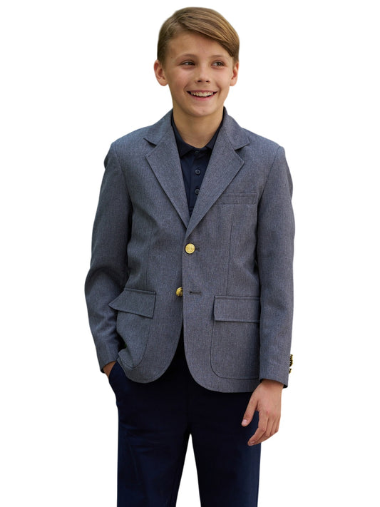Boy's Two-Button UltraLux 100% Polyester Blazer - 3000C - Grey