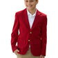 Boy's Two-Button UltraLux 100% Polyester Blazer - 3000C - Red