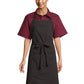 Unisex Sliding Adjustable Neck Apron - 3018 - Black/Red Pinstripe