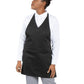 Unisex 2-Pocket Formal V-Neck Apron - 3041 - Black