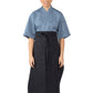 Unisex Reinforced Bar Tacking Apron - 3052 - Black/White Pinstripe