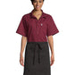 Unisex Two-Section Patch Pocket Apron - 3056 - Black/Red Pinstripe