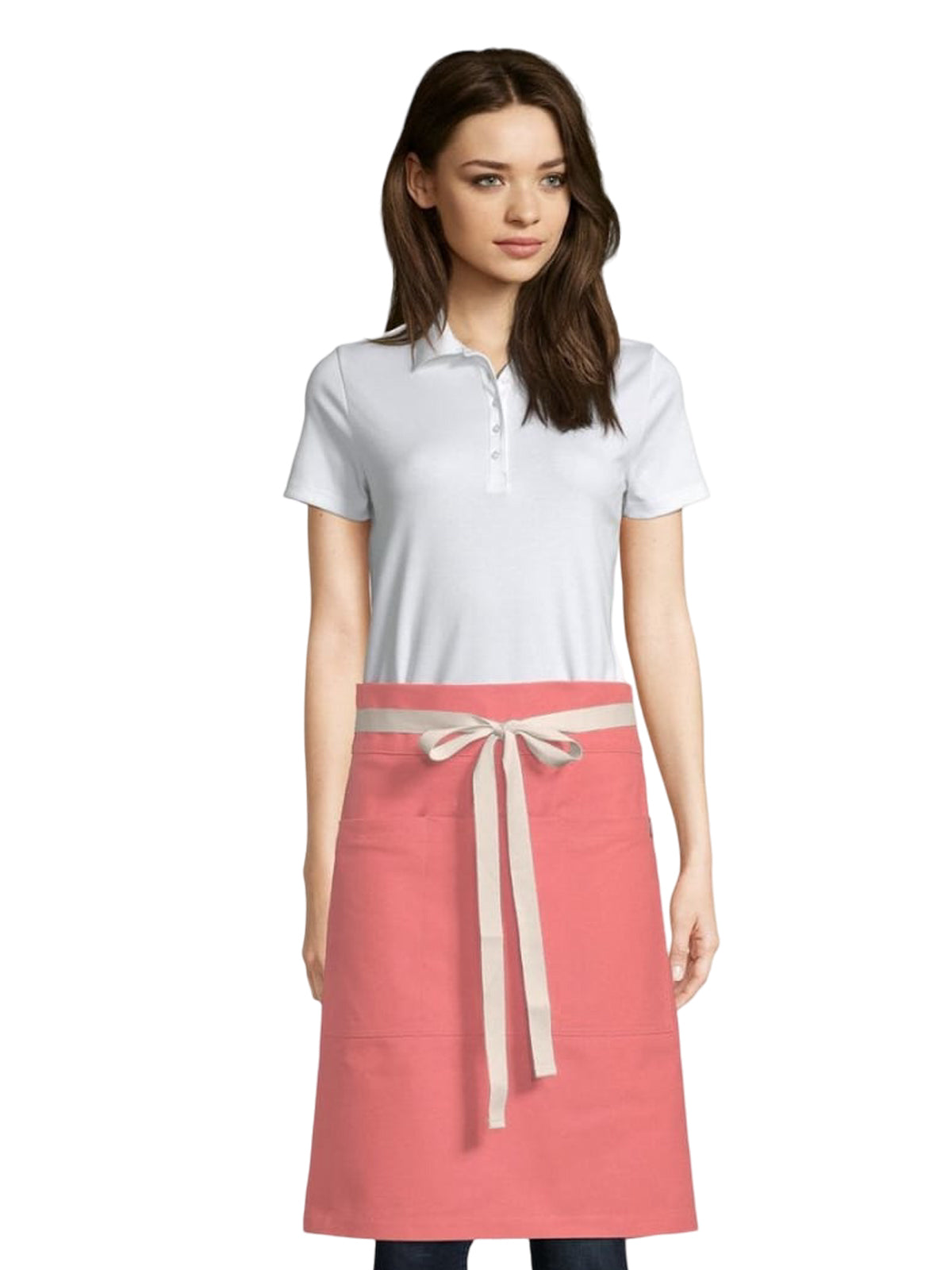 Unisex Apron - 3117 - Coral Pink Canvas