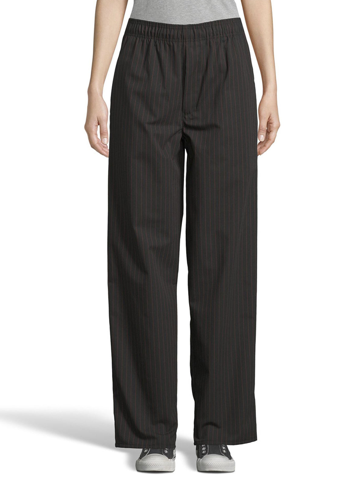 Unisex Chef Pant - 4003 - Black/Red Pinstripe