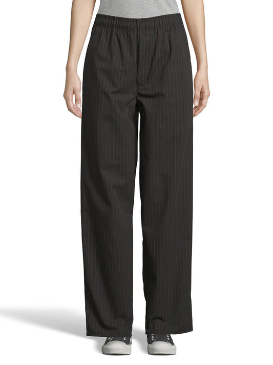 Unisex Chef Pant - 4003 - Black/Red Pinstripe