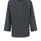 Women's Long-Sleeve 28.5" Chef Coat with OilBlok + MIMIX™ - 041X - Charcoal