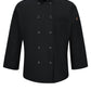 Men's Ten-Button 25" Chef Coat with OilBlok + MIMIX™ - 042X - Black