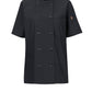 Women's Short Sleeve 28.5" Chef Coat with OilBlok + MIMIX™ - 045X - Black
