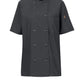 Women's Short Sleeve 28.5" Chef Coat with OilBlok + MIMIX™ - 045X - Charcoal