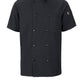 Men's Short Sleeve 29.5" Chef Coat with OilBlok + MIMIX™ - 046X - Black