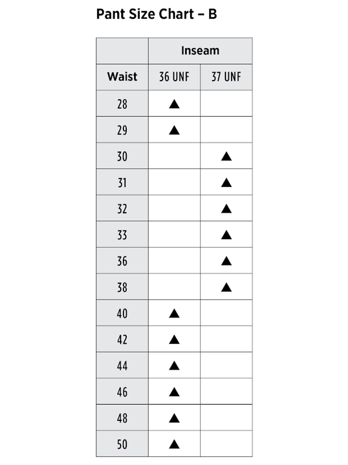 SIZECHART