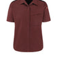 Women's Airflow Cook Shirt with OilBlok - 501W - Merlot Heather with Black Mesh
