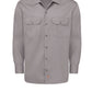 Men's Long Sleeve Traditional Work Shirt - 5574 - Silver Gray