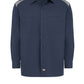 Men's Long Sleeve Performance Shirt - 6605 - Dark Navy/Smoke