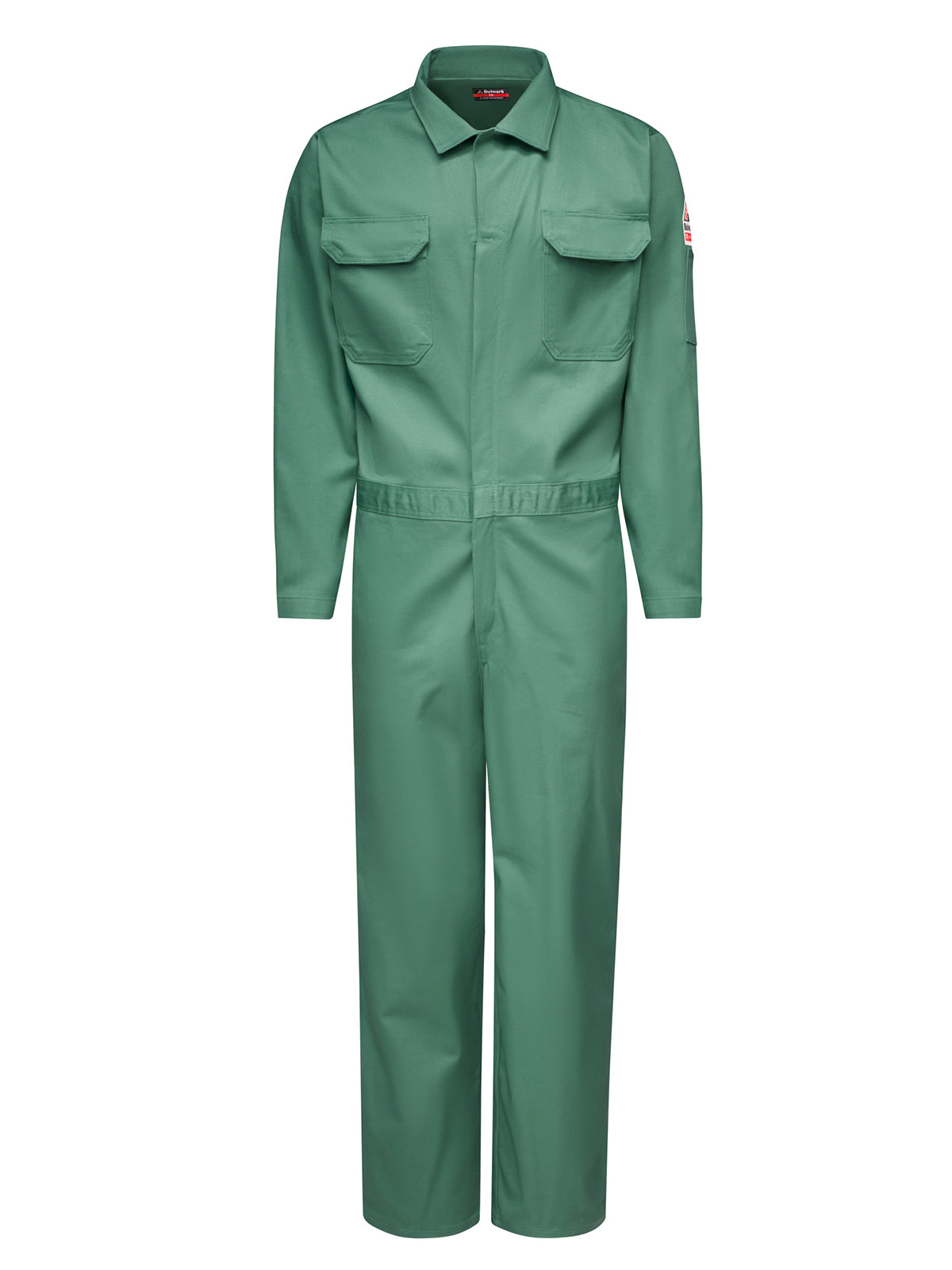 Men's Midweight Excel Flame-Resistant Gripper-Front Flame-Resistant Classic Coverall - CEW2 - Visual Green