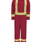 Men's Midweight Nomex Flame-Resistant Reflective Premium Coverall - CNBC - Red