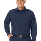 Men's Classic Long Sleeve Fire Chief Shirt - FSC4 - Navy