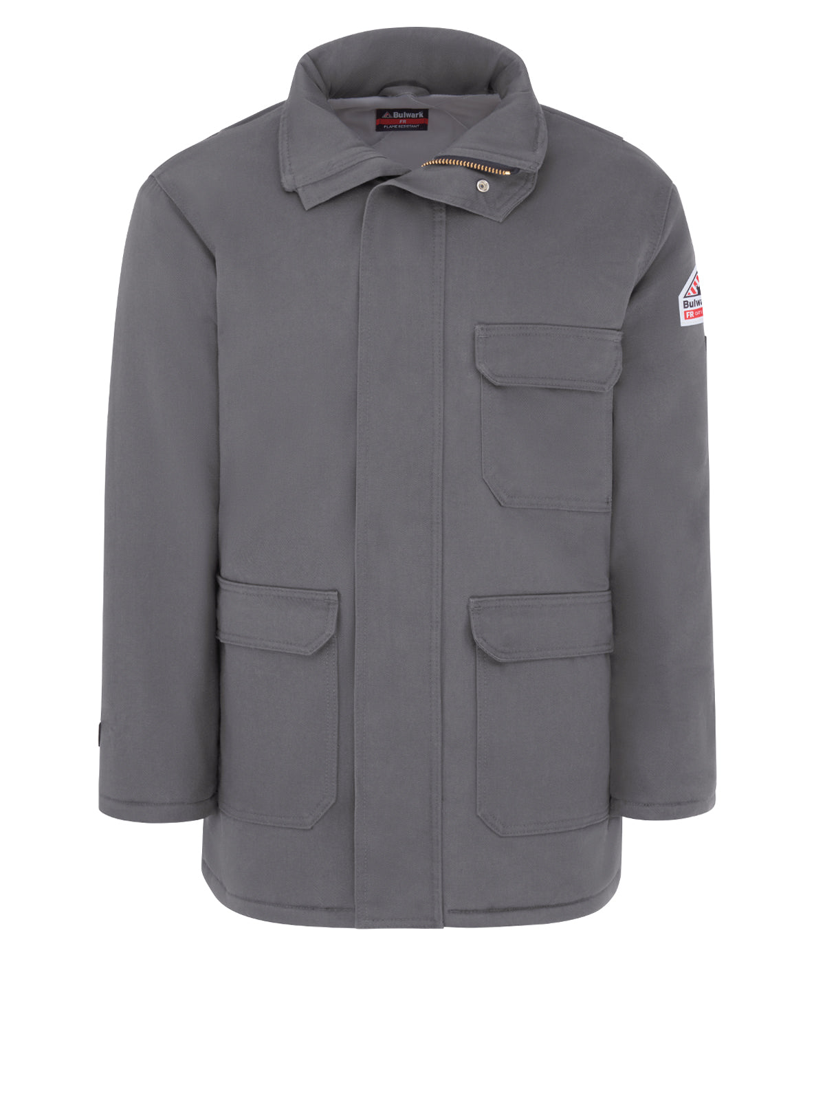 Men's Heavyweight Excel Flame-Resistant Comfortouch Insulated Deluxe Parka - JLP8 - Grey