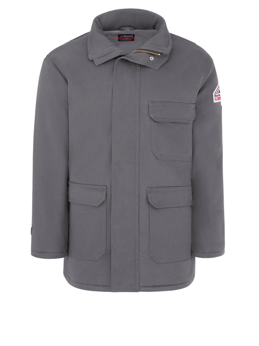 Men's Heavyweight Excel Flame-Resistant Comfortouch Insulated Deluxe Parka - JLP8 - Grey