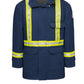 Men's Heavyweight Excel Flame-Resistant Comfortouch Insulated Deluxe Parka with Reflective Trim - JLPC - Navy