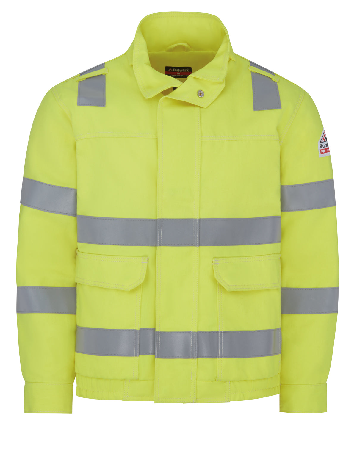 Men's Hi-Visibility Lined Bomber Jacket - JMJ6 - Yellow/Green