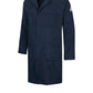 Men's Four-Pocket Flame-Resistant Concealed Snap-Flame-Resistant Lab Coat - KLL6 - Navy