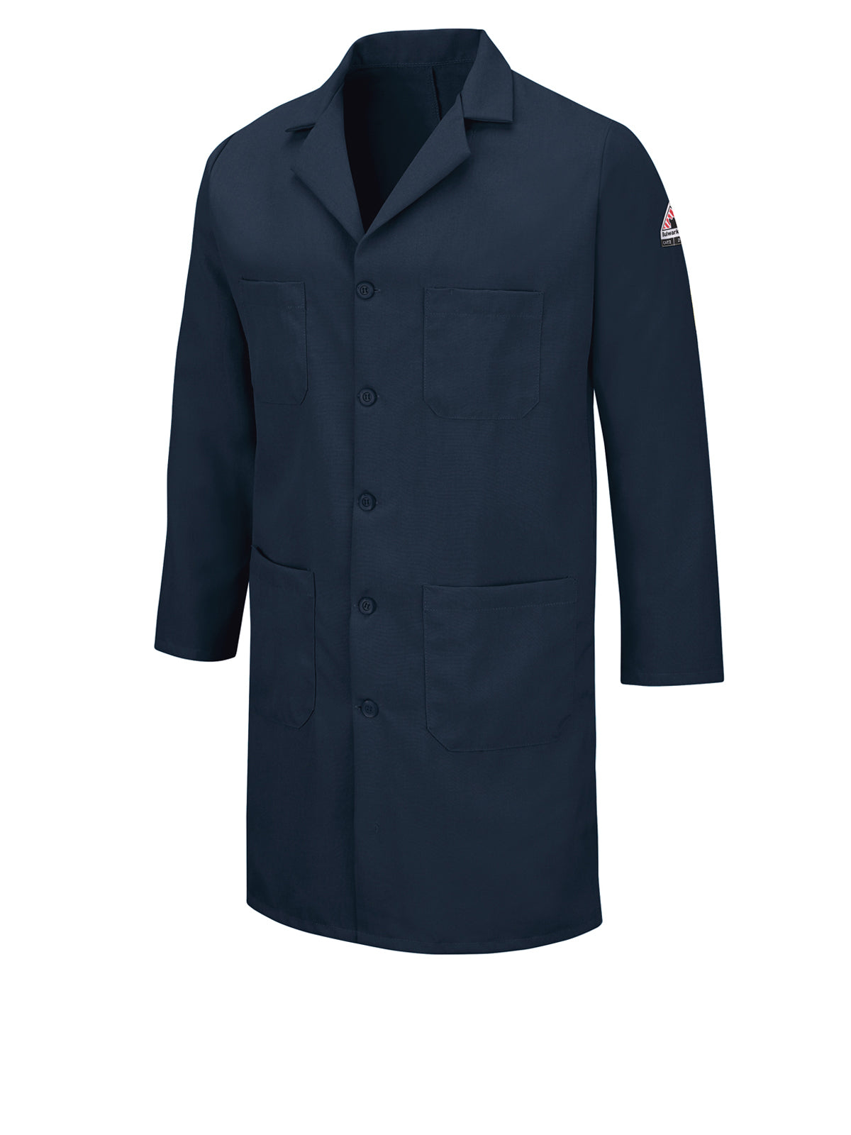 Men's Four-Pocket Nomex Flame-Resistant Lab Coat - KNL2 - Navy