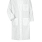 Unisex Gripper-Front Spun Polyester Butcher Coat - KS64 - White