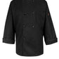 Unisex Eight Pearl Button 30" Chef Coat - KT76 - Black