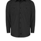 Men's Industrial WorkTech Ventilated Long-Sleeve Work Shirt With Cooling Mesh - LL51 - Black