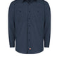 Men's Industrial WorkTech Ventilated Long-Sleeve Work Shirt With Cooling Mesh - LL51 - Dark Navy