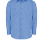 Men's Industrial WorkTech Ventilated Long-Sleeve Work Shirt With Cooling Mesh - LL51 - Light Blue