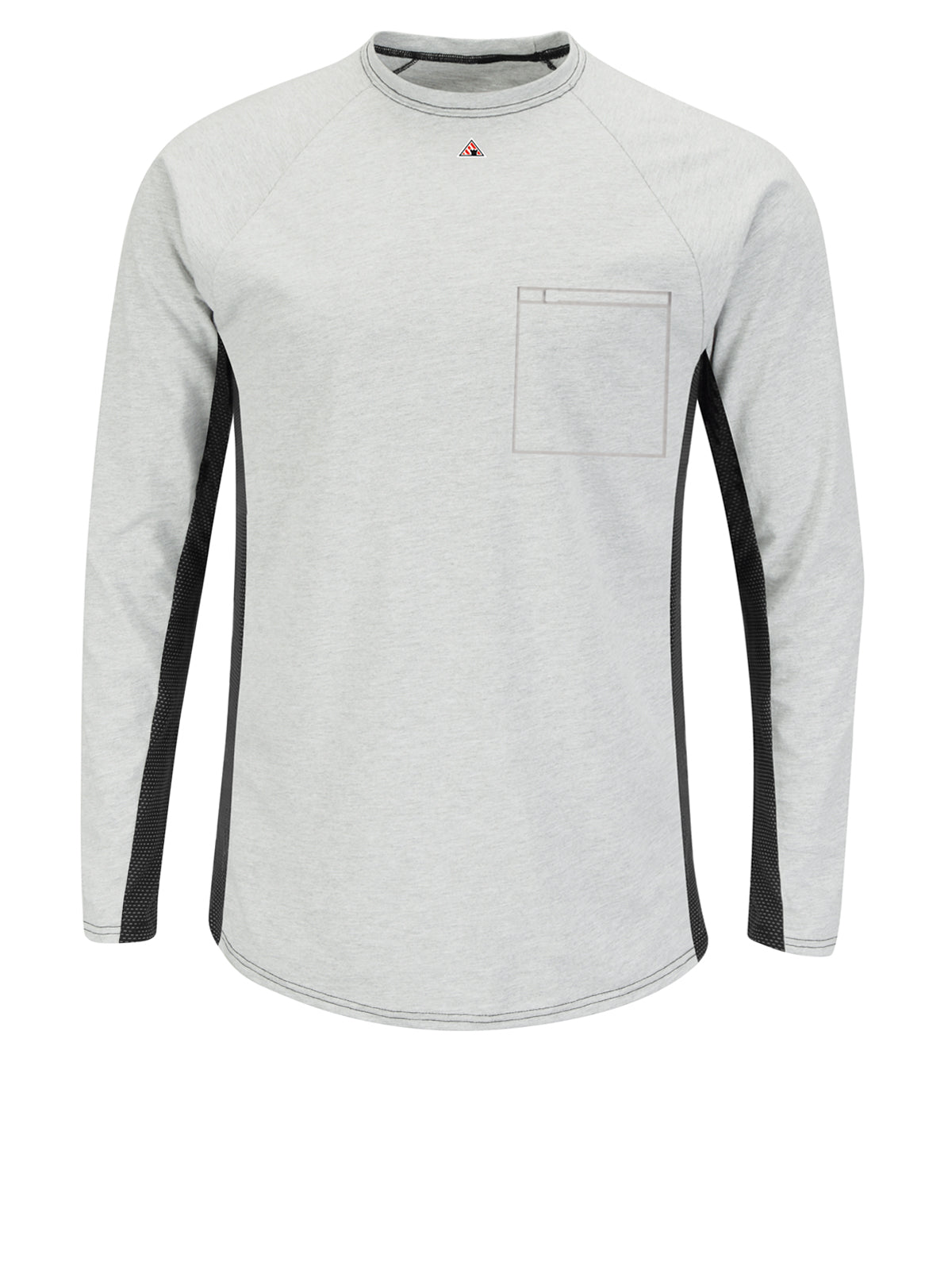 Men's Flame-Resistant Concealed Chest Pocket Long Sleeve Base Layer Shirt - MPS8 - Grey