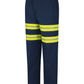 Men's Dura-Kap Industrial Pant - PT20 - Navy with Yellow/Green Visibility Trim
