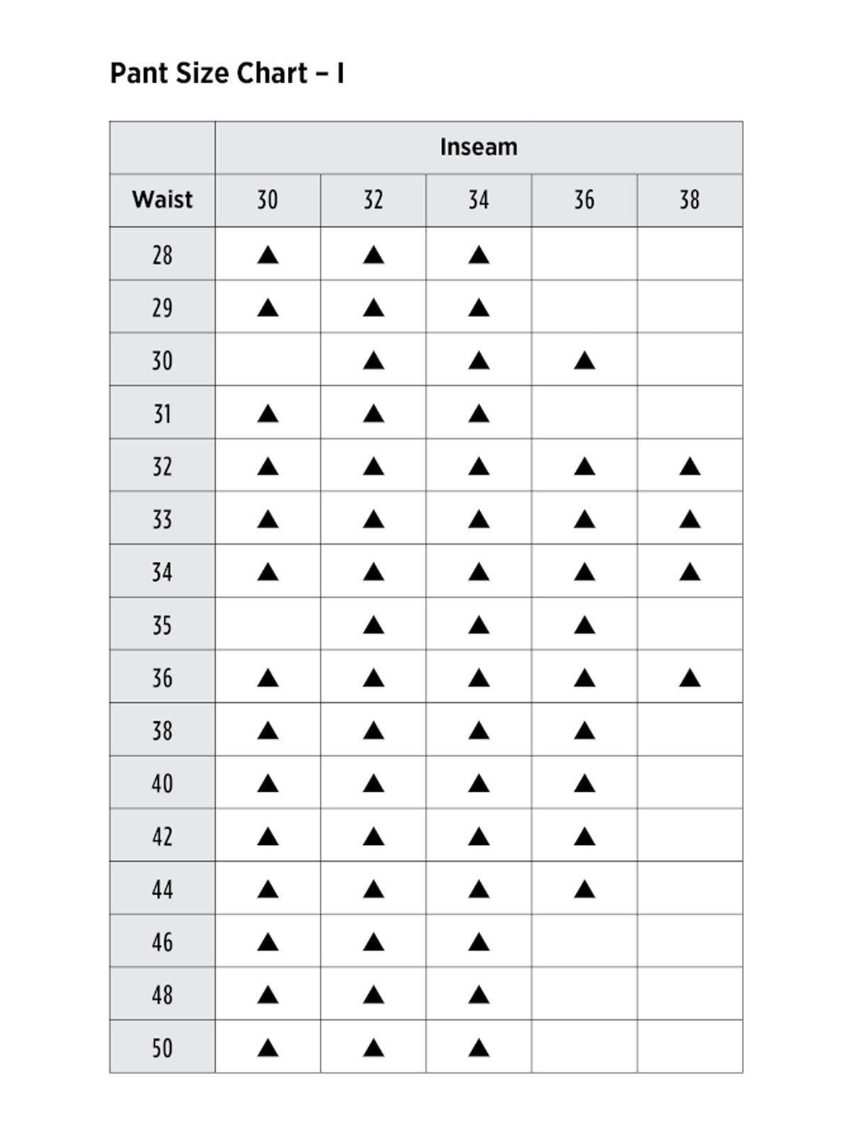 SIZECHART