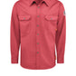 Men's Midweight Flame-Resistant Comfort Snap-Front Woven Shirt - QS28 - Red
