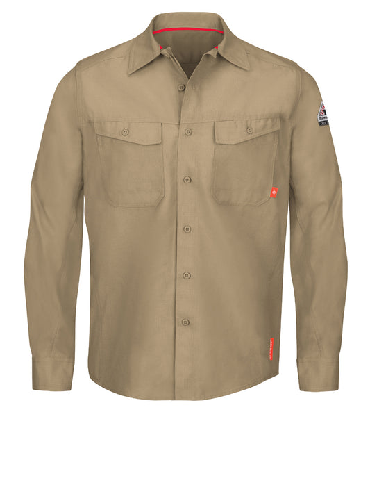 Men's Endurance Collection Flame-Resistant Work Shirt - QS40 - Khaki