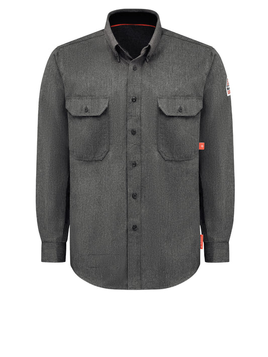 Men's Lightweight Flame-Resistant Comfort Woven Shirt - QS50 - Dark Grey