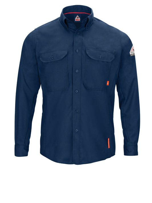 Men's Lightweight Flame-Resistant Comfort Woven Shirt - QS50 - Navy