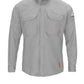 Men's Lightweight Flame-Resistant Comfort Woven Long Sleeve Shirt - QS52 - Light Grey