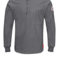 Men's Comfort Plus Flame-Resistant Knit Henley Shirt - QT40 - Charcoal
