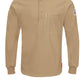 Men's Comfort Plus Flame-Resistant Knit Henley Shirt - QT40 - Khaki