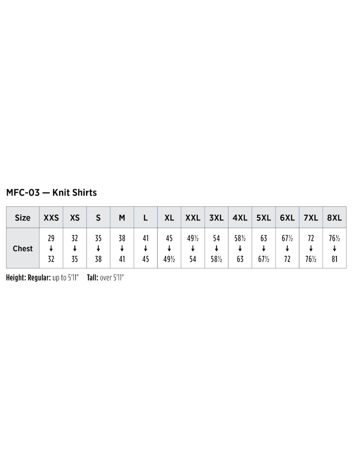 SIZECHART