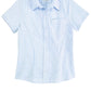 Women's Short-Sleeve Stretch Oxford Shirt - S254 - Blue/White Stripe