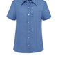 Women's Short-Sleeve Stretch Oxford Shirt - S254 - French Blue